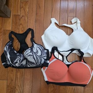 Women's Intimates Set - Black, White, and Coral Bras